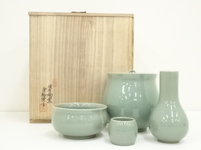 道具 ] - 道具 漢青陶窯 金福漢造 高麗青磁皆具（共箱） | ネット